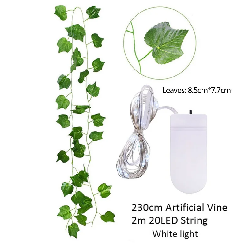 

Искусственная Зеленая Гирлянда-лиана (2-3 М) С LED-подсветкой (2 М) Для Декора Свадеб, Дней Рождений, Вечеринок И Дома