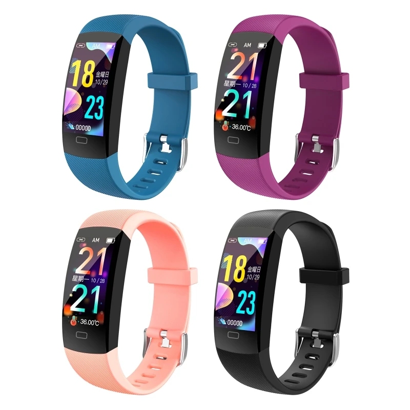 

F64T Smart Bracelet Wristband Silicone Wrist Band Fitness Tracker w/Heart Rate Blood Pressure Monitoring IP68 Waterproof