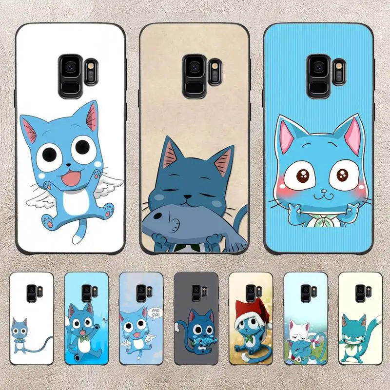 

Manga Fairy Tail Happy Cute Cat Phone Case For Samsung Note 8 9 10 20 Case For Note10Pro 10lite 20ultra M20 M31 Funda Case