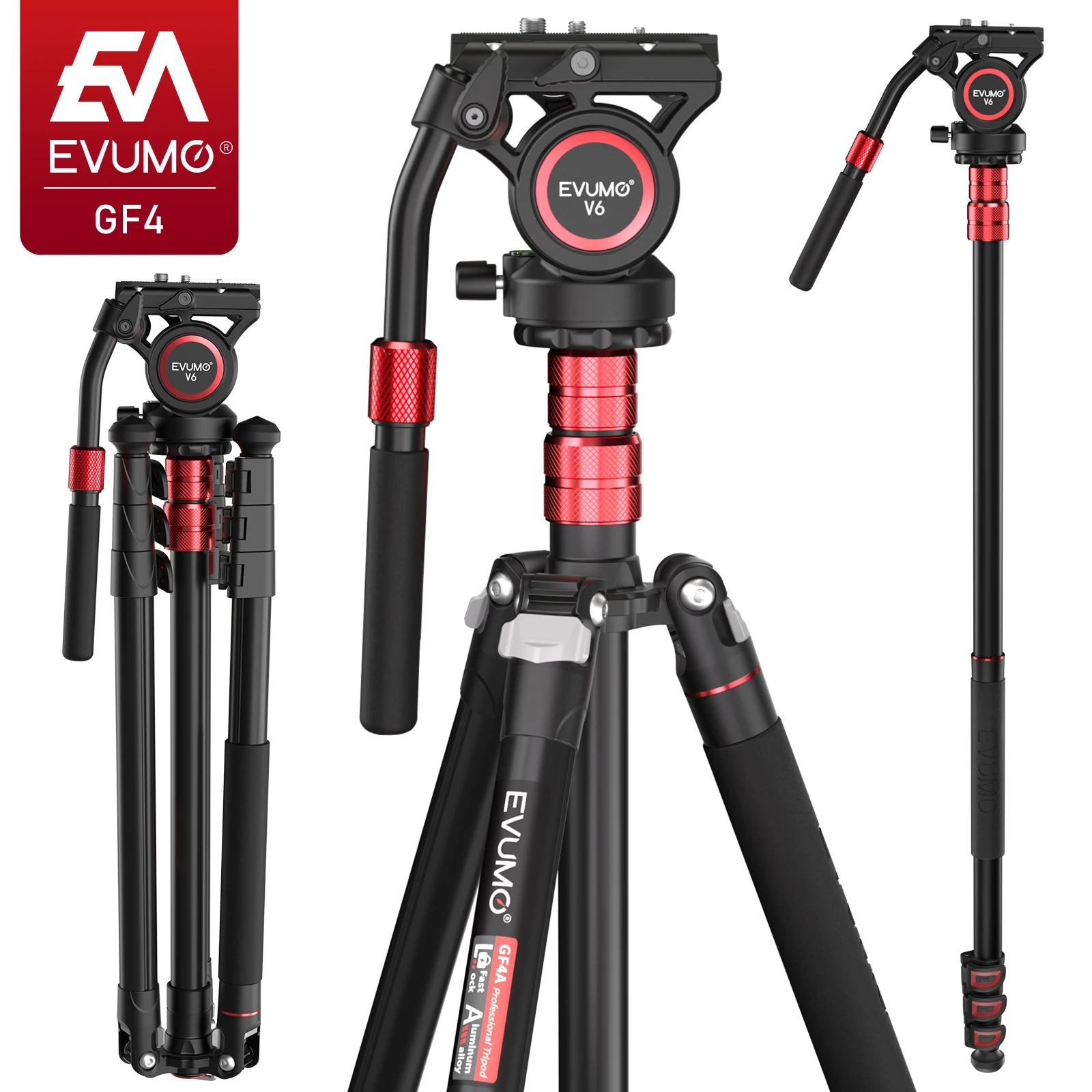 

78.7'' Tripod for Camera Professional Camera Tripod Stand Monopod Panoramic Video Head for Dslr Camcorder Max Load 26lbs/12kg