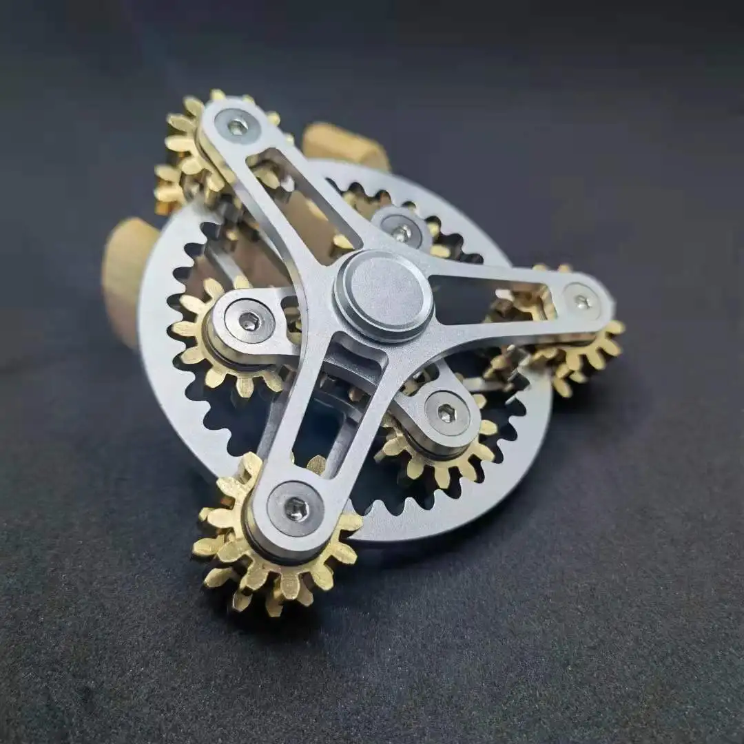 1PC Delicateness Gear Hand Spinner All Copper High Quality Fidget Spinner Nine Teeth Linkage Edc Metal Alloy Spinner Fidget Toys