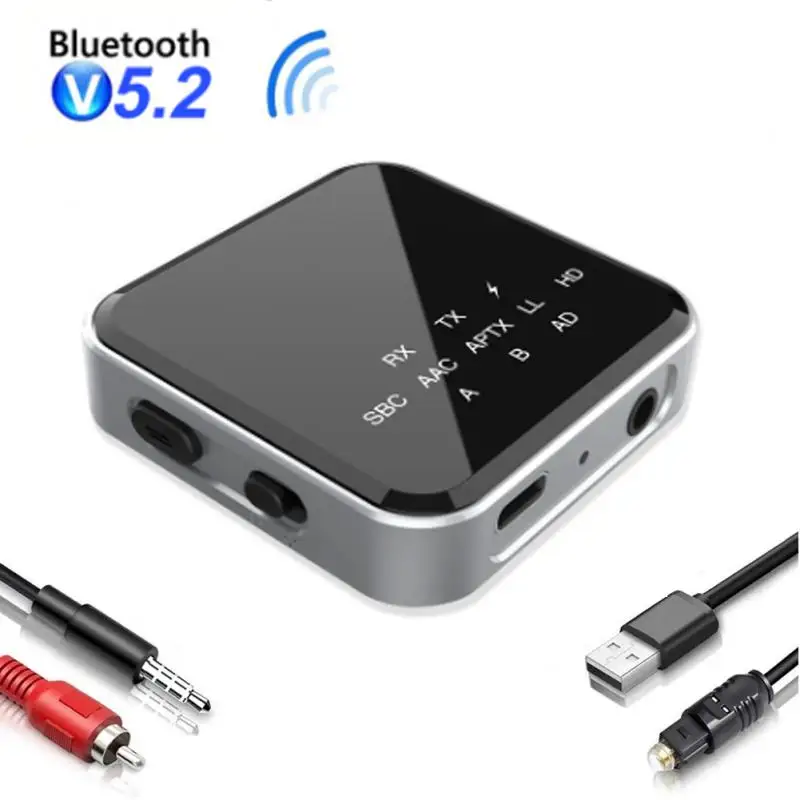 

New AptX-LL/HD Low Latency Audio Receiver Transmitter Bluetooth 5.2 Adapter Handsfree 3.5mm Aux Wireless Stereo Music Adapter