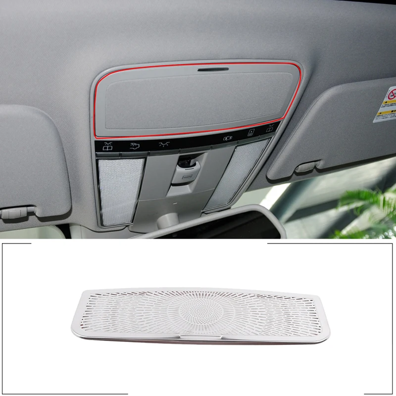 

For Mercedes-Benz S-Class W211 2008-2013 Stainless Steel Front Seat Glasses Case Panel Mesh Cover Decorative Sticker Auto Parts