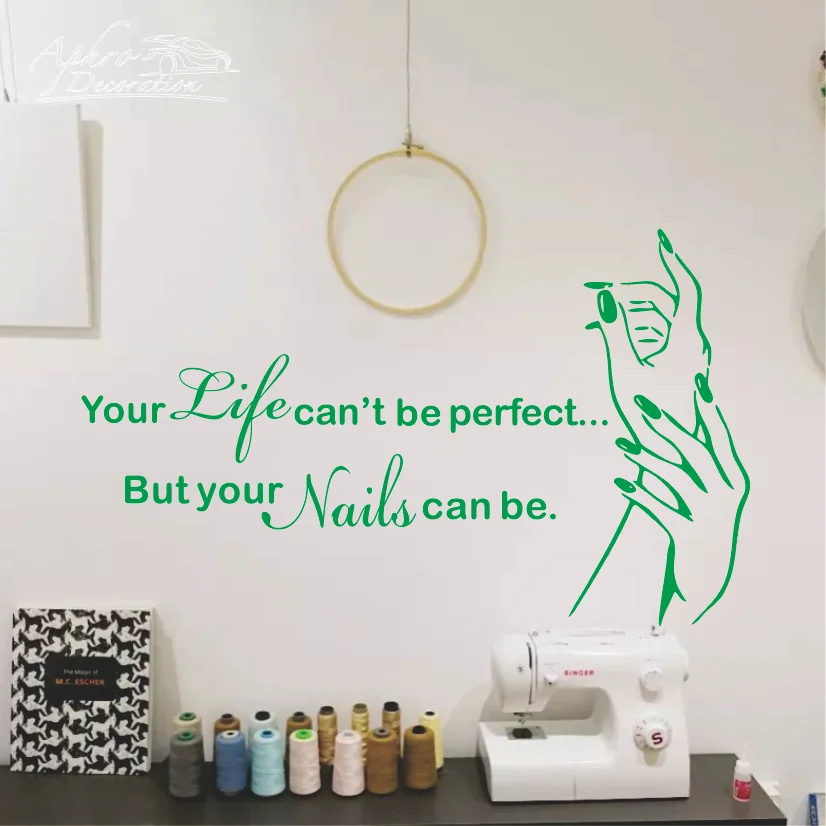 Красота ногтей салон маникюр цитаты стикер стены искусство съемный домашний
