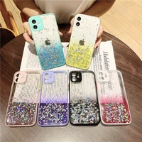 gradient bling glitter clear phone case for samsung galaxy a21s m62 f62 a32 a42 a52 a72 a10s a20s a30 a50 a70 shockproof cover