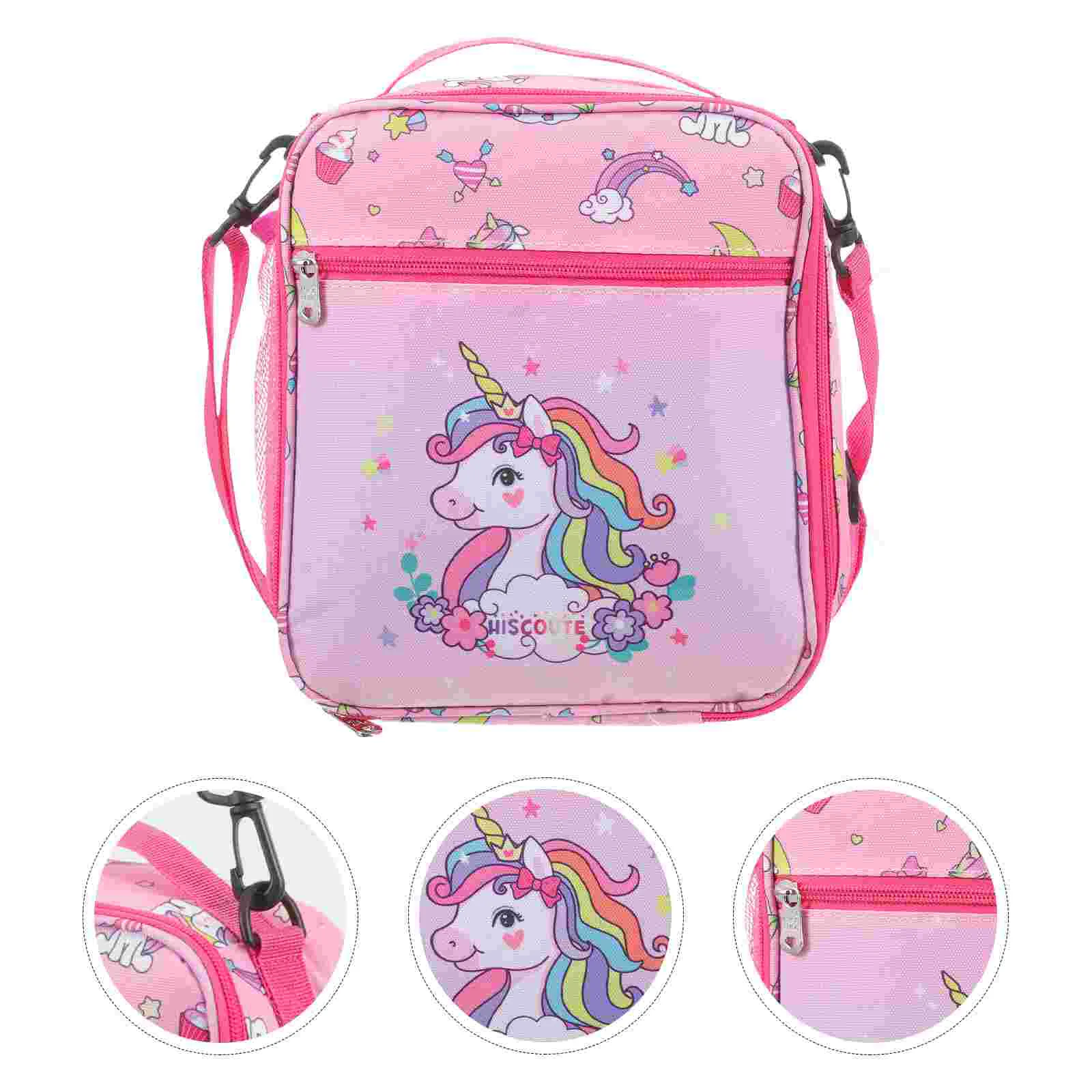 

Tote Bag Food Lunch Bags Students Messenger Cute Girls Cloth Holder Case Travel