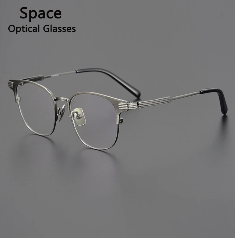 

Модные большие очки ручной работы из чистого титана, мужские ретро оптические очки, женские очки для чтения при близорукости, качественные очки
