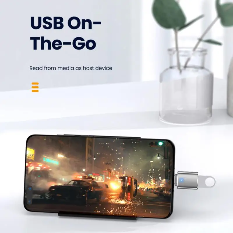 

5gbps Usbc Otg Connector Portable 3a Usb 3.0 Type-c Otg Adapter Data Transfer For Macbook Xiaomi Samsung S20 Fast Charging