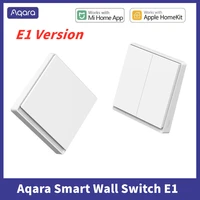2022 new aqara smart wall switch e1 zigbee 3 0 wireless light switch key no with neutral fire wire for xiaomi mi home homekit