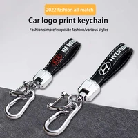 car key chain pendant home car logo printing styling decoration accessories for kia hyundai
