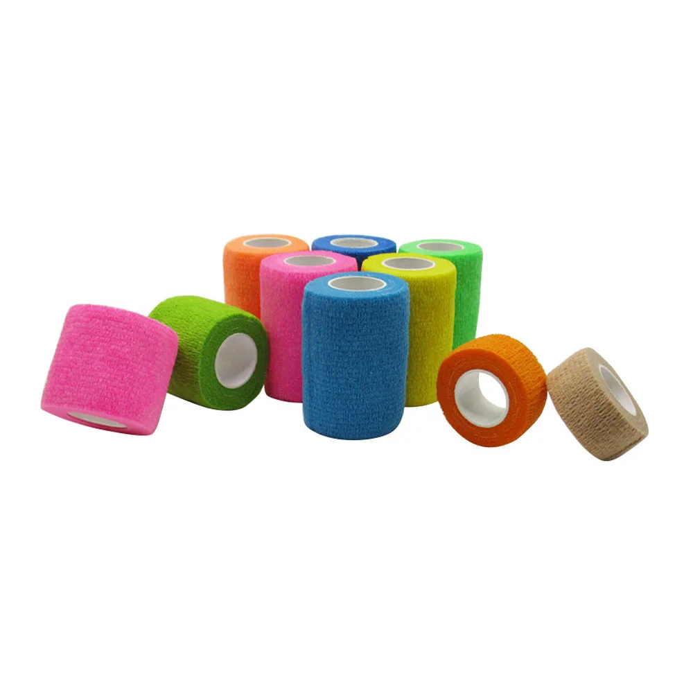 

Самоклеящаяся эластопластовая бандажная лента из нетканого материала, 2,5 см * 450 см, фитнес-снаряжение, наколенник, Подушечка для поддержки локтя и травм, забота о здоровье