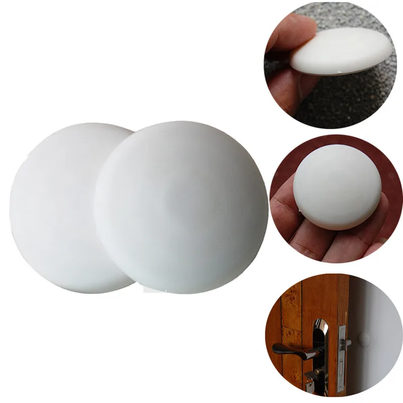 

10Pcs/lot Door Stops Rubber Wall Protectors Guards Self Adhesive Door Handle Bumper Stoppers Prevent Door Handle White