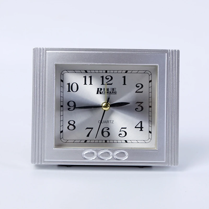 

Quartz Table Clock Bedroom Snooze Alarm Clock Desktop Decorative Plastic Desk Clock Student Kids Bedside Table Watch Gift