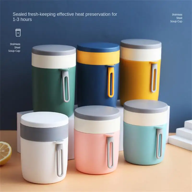 

Vacuum Cup Food Storage Containers Omni Directional Inversion Without Leakage Of Soup Breakfast Cup Thermos Pot Cutlery Set