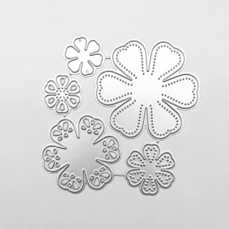 

Metal Cutting Die Carbon Steel Five Flowers Die Cuts Stencil Template Mold for DIY Decorative Scrapbooking Photo Albums DropShip