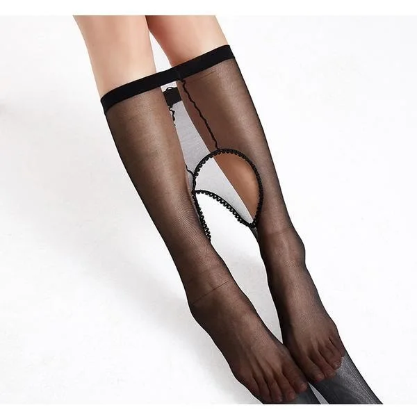 Thin Crotch Hosiery Female Summer Flesh-colored Toe Transparent Invisible Traceless Sexy Black Open End Pantyhose