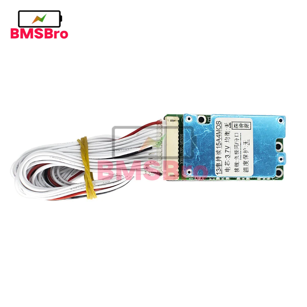 

BMS 13S 48V 15A 20A Li-ion Lithium 18650 Battery Pack Charge Board Common/Separate Port 2-in-1 For Escooter