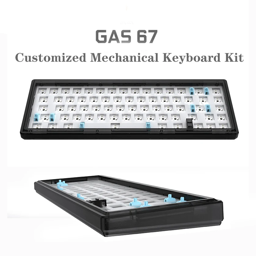 

DIY Gaming Keyboard Kit NKRO Hot Swap 67 Keys Mechanical Hotswap Keyboard USB to Type-C Cable RGB Backlit Gasket for PC Computer