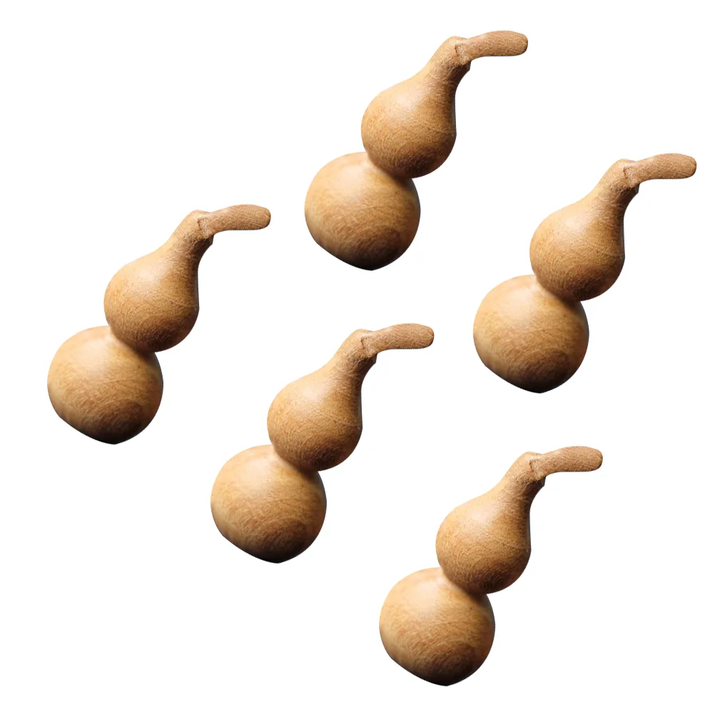 

5pcs Mini Calabash Ornaments Mini Wooden Calabash Calabash Model Decor Landscape Gourd Decor Calabash Desktop Decor for Home