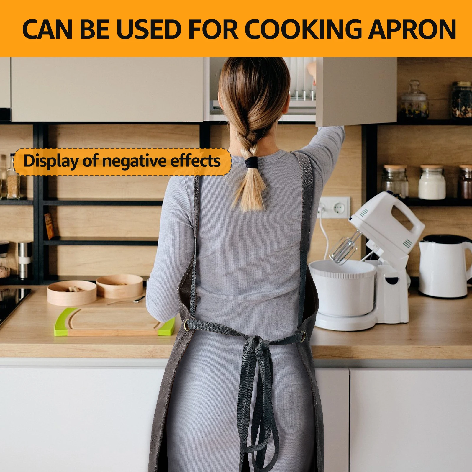 Мужской рабочий фартук для деревообработки дышащий льняной холст