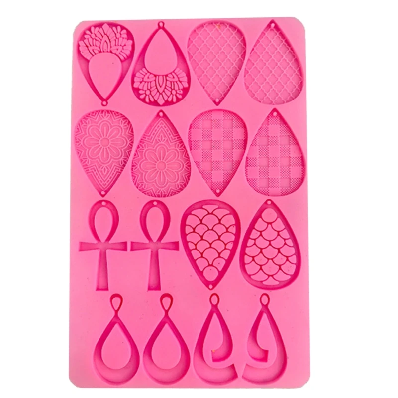 

Flower Shape Earring Silicone Mold for Women Girl DIY Jewelry Pendant Supply