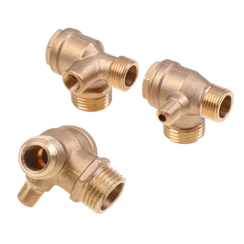 

3Port Check Valve Brass Male Thread Check Valve Connector Tool For Air Compressor Connector Joint Adapter 20x16x10/20x19x10mm~