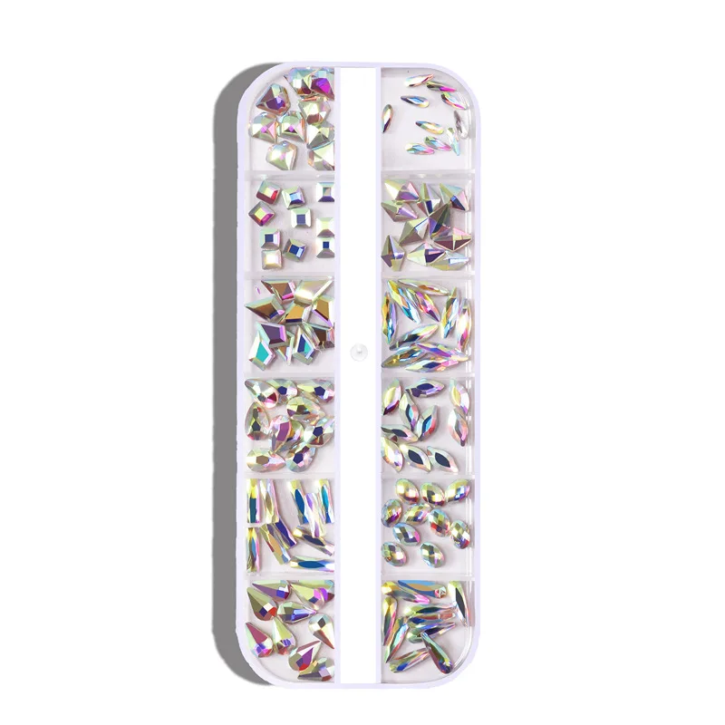 

Стеклянные стразы разных размеров для дизайна ногтей, блестящие стразы для дизайна ногтей