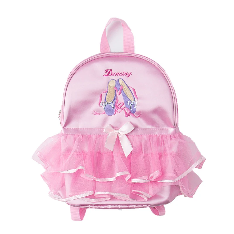 

Pink Lace Girl Dance Bag For Girls Dance Ballet Bag Kid Gymnastics Embroidered Backpackl Baby Children Ballerina Bag 2023 New