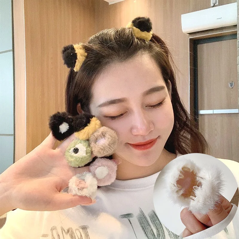 

1pcs Girls Cute Soft Plush Cat Ears Hairpins Lovely Furry Animal Ears Hair Clip Hair Claw Headwear Sweet Girl Hair Accessories