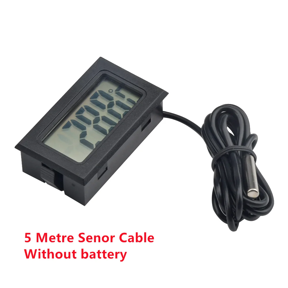 

FY-10 ЖК-цифровой термометр, датчик температуры, тестер температуры, детектор, монитор с сенсорным кабелем 1/3/5 метров для аквариума