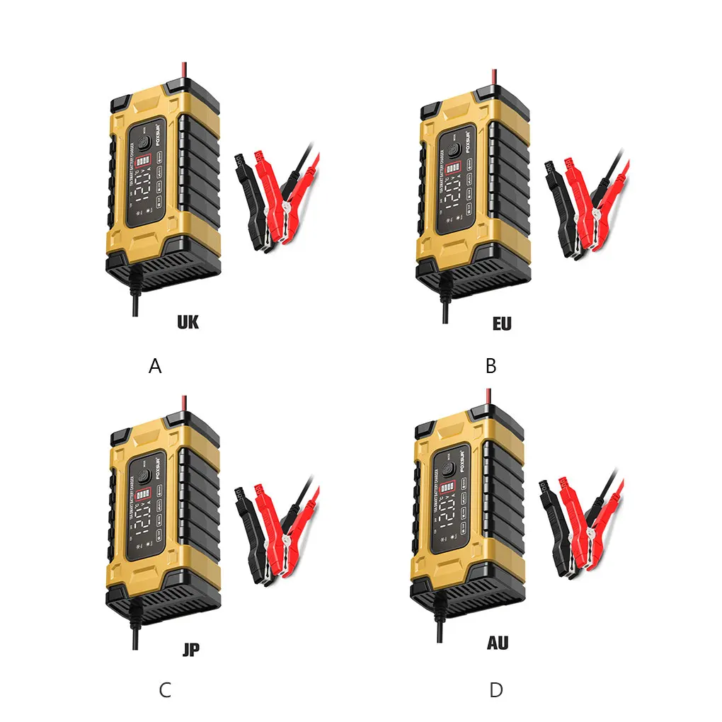 

Car Intelligent Battery Charger Automatic Digital Maintainer Fast Charging Upgrading Modification Parts Accessory UK Plug