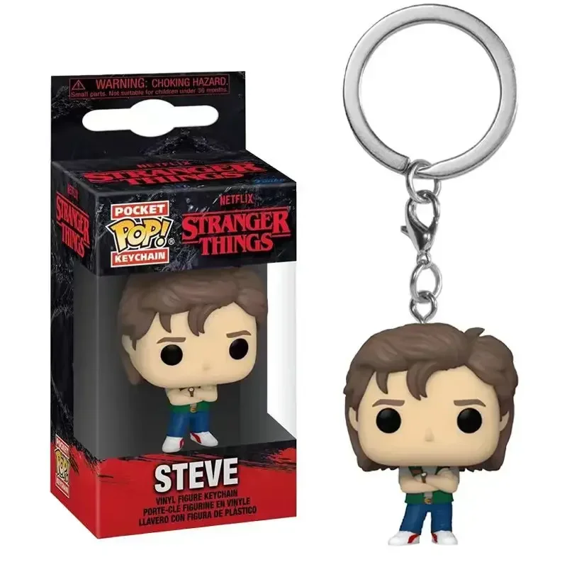 Фото Брелок Funko Pop Pocket Pop Stranger Eleven Robin Barb Steve Dustin, брелок для ключей, модель игрушки для взрослых и детей, подарочные игрушки №3