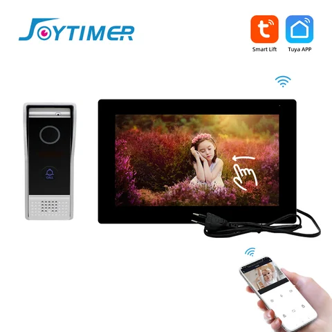 Joytimer WiFI Smart Video Door phone Video Intercom System Apartment Villa AHD Video Doorbell Полный сенсорный экран Обнаружение движения