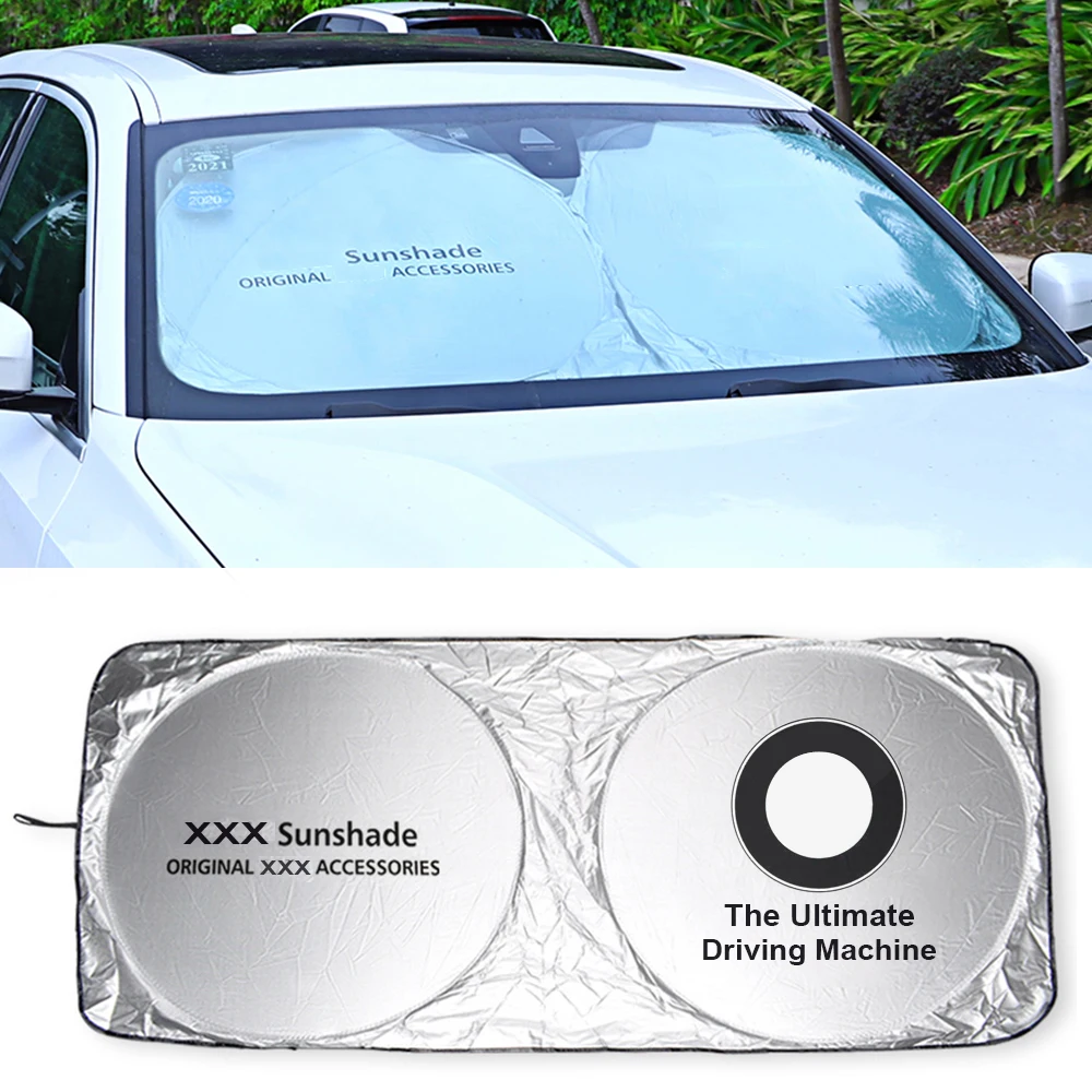 

Car Windshield Sunshade Auto Logo Front Rear Window Sun Shade Visor Cover Anti-UV For BMW X1 X2 X3 X4 X5 X6 I8 1 2 3 4 5 Series