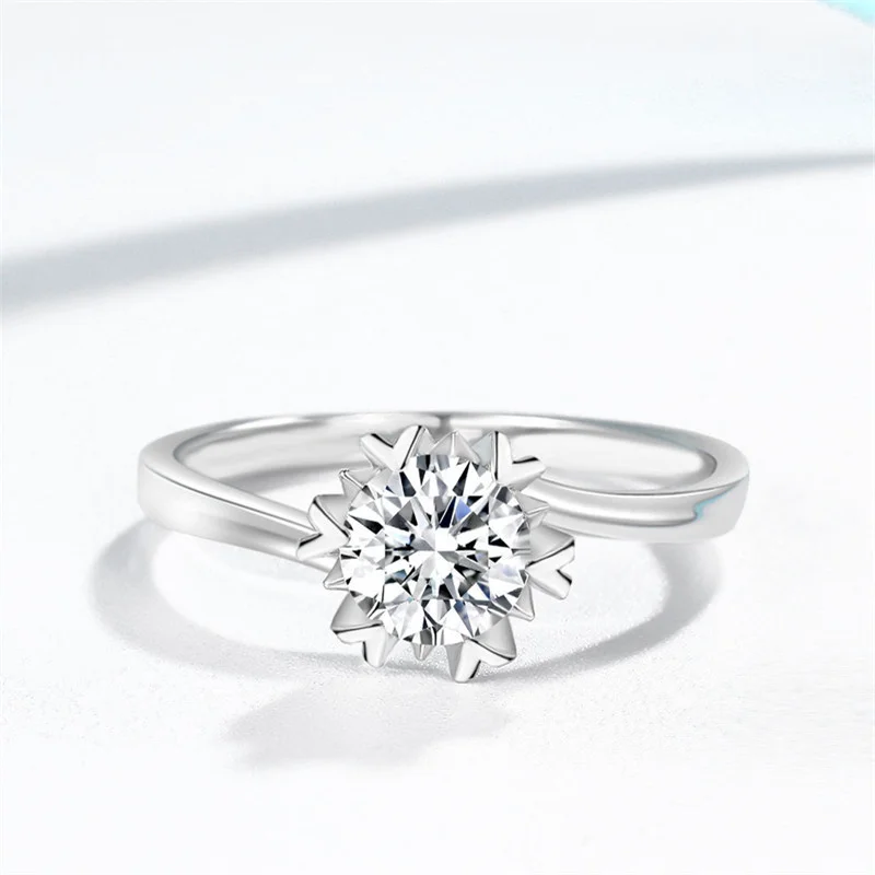 

Copy Jz360 Light One Carat Peach Flower Imitation Twist Arm Imitationmoissanite Diamond Stonee Heart Eight Arrow Ring Envio Grat