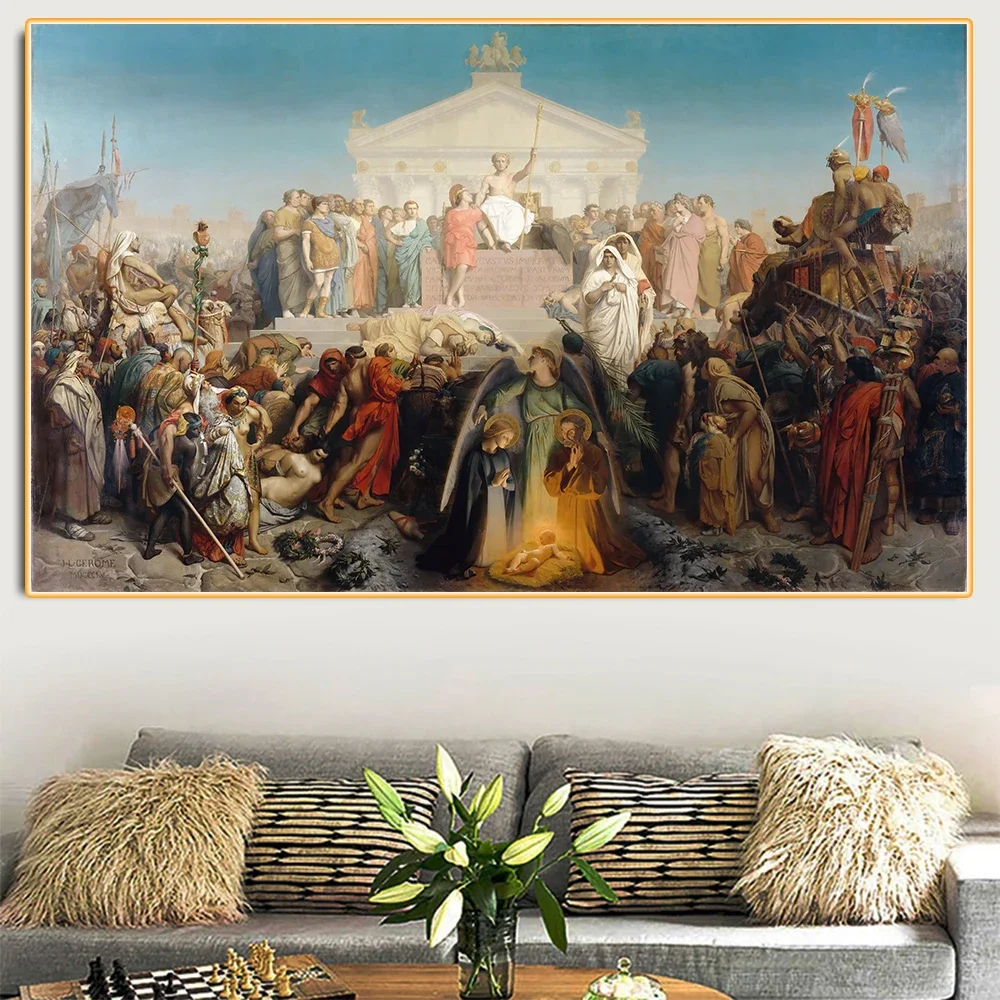 Жан-Леон Гером Врадь Августа Рождение Христа Холст Картина маслом Эстетика