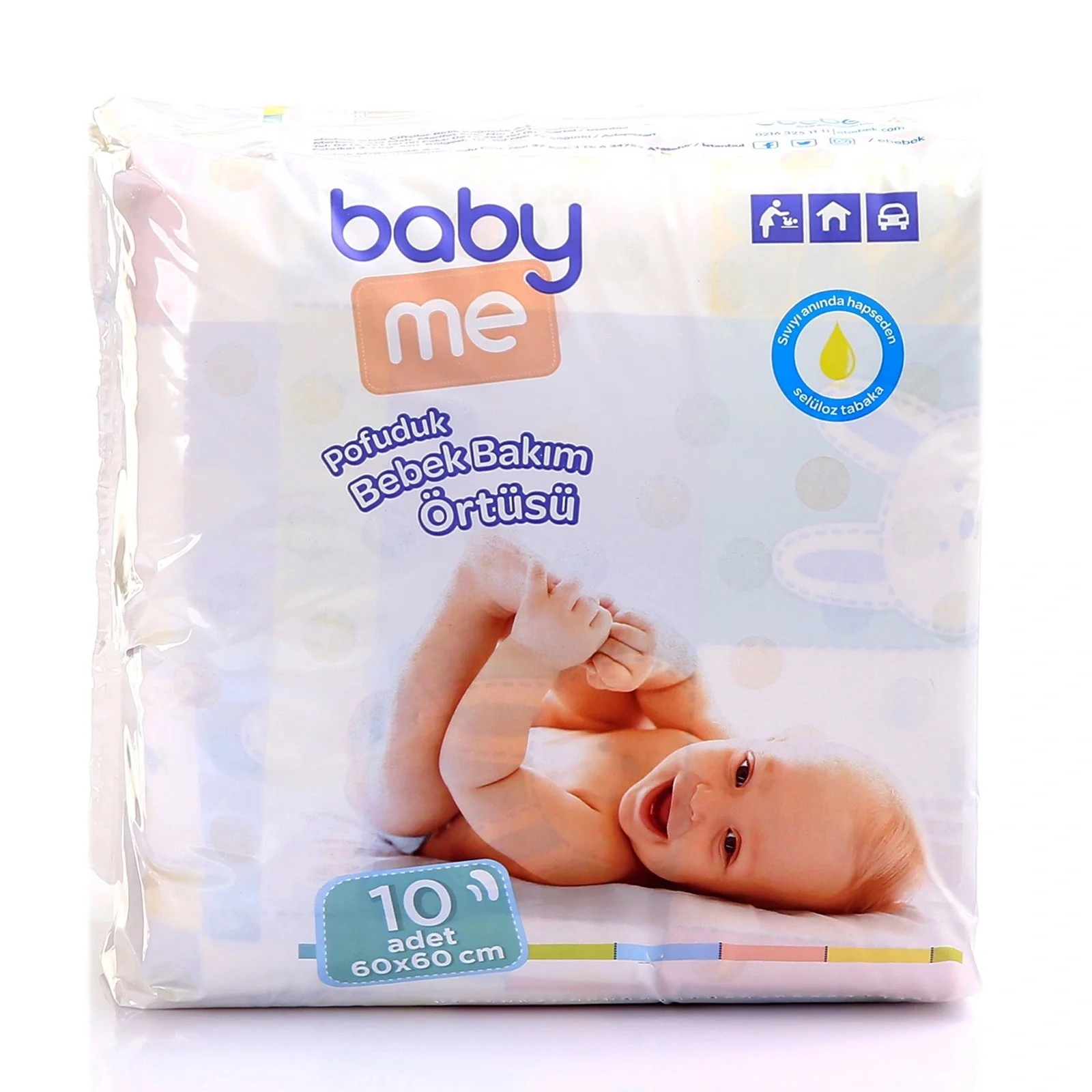 

ebebek baby me Pofuduk Diaper Changing Mat 60x60 cm 10 pcs