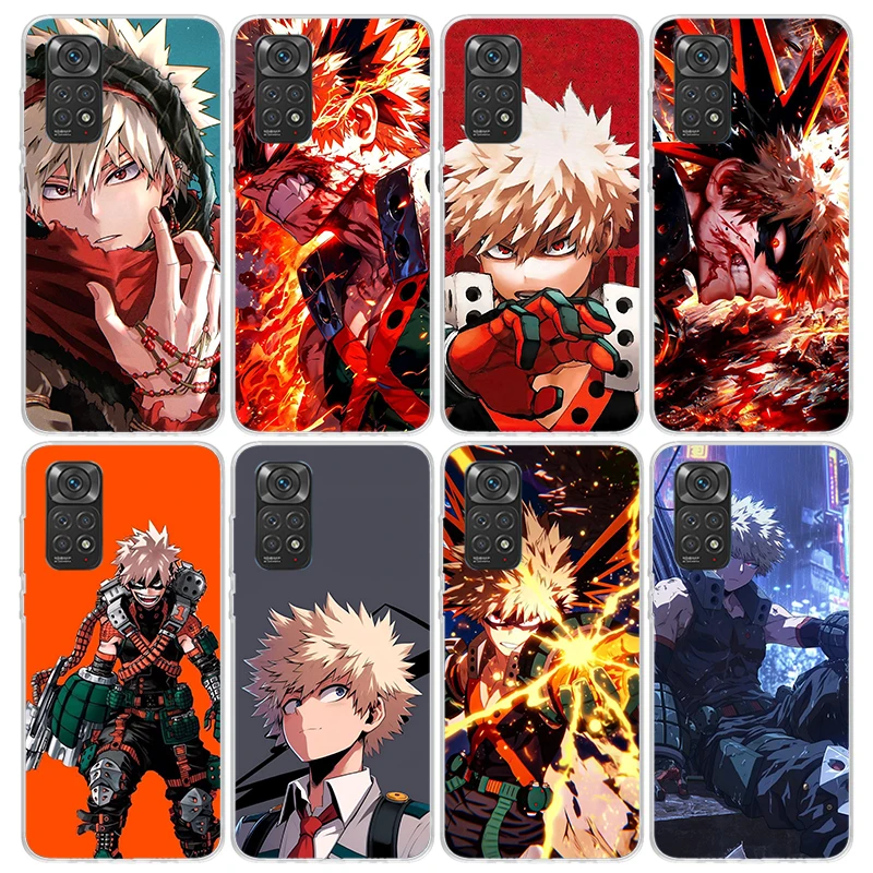 Чехол для телефона Bakugou Katsuki MHA My Hero Xiaomi Redmi Note 10 11 12 13 14 Pro Plus 11S 12S 11T 11E 10S Note14 с мягкой