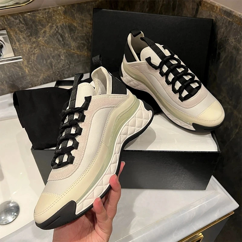 2023 new luxury men's and women's sports shoes, fashion classic leather thick-soled sneakers, lightweight breathable and comfort