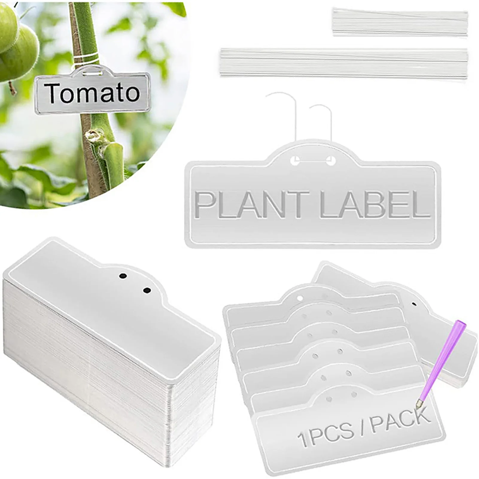 50/100pcs Garden Labels Metal Plant Markers Aluminum Plant Tags Metal Plant Labels for Outdoor Garden Waterproof Tree Label