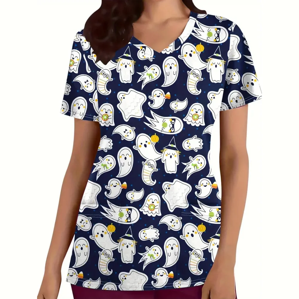 Униформа для Хэллоуина Женская медицинская с милым мультяшным принтом