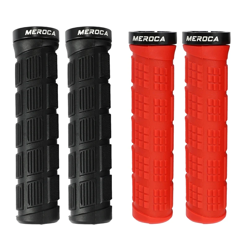 

MEROCA Bike Grips Double Locking Bike, Bicycle, Mountain Bike Handlebar Grips, Include 2 Handlebar Caps