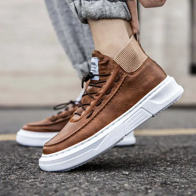 

Canvas Men High Top Sneakers Yellow Designer Shoes Designer Luxury 2022 Wedding Shoes For Men Air Moccasin Man Size 35 Tennis