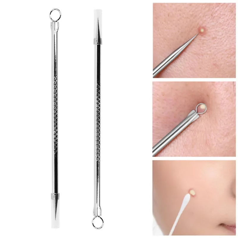 

Stainless Steel Blackhead Comedones Acne Blemish Extractor Remover Face Skin Care Pore Cleaner Needles Removal Tools