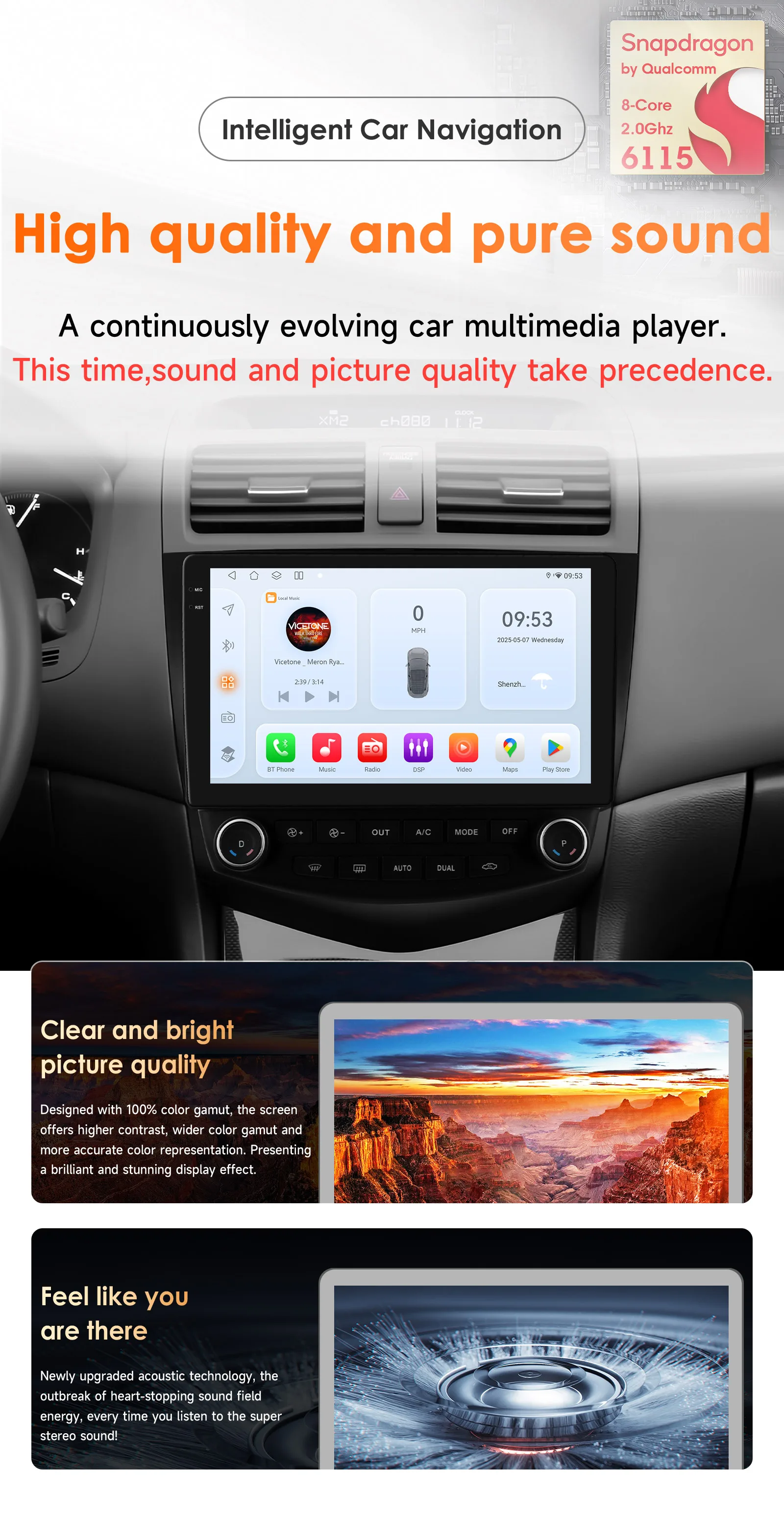 Фото Автомагнитола Hizpo 10.1 дюйма 2DIN для Honda ACCORD 7 2003-2007 с сенсорным экраном, умным монитором, AI-голосовым управлением, DSP, навигацией, CarPlay, Wi-Fi 6115 №2