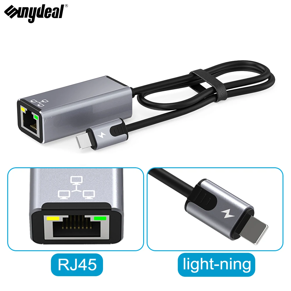 

RJ45 Adapter For iPhone 13 12 11 Pro max 2 in 1 Ethernet LAN Network Converter With PD Charge Port compatible for iPhone iPad