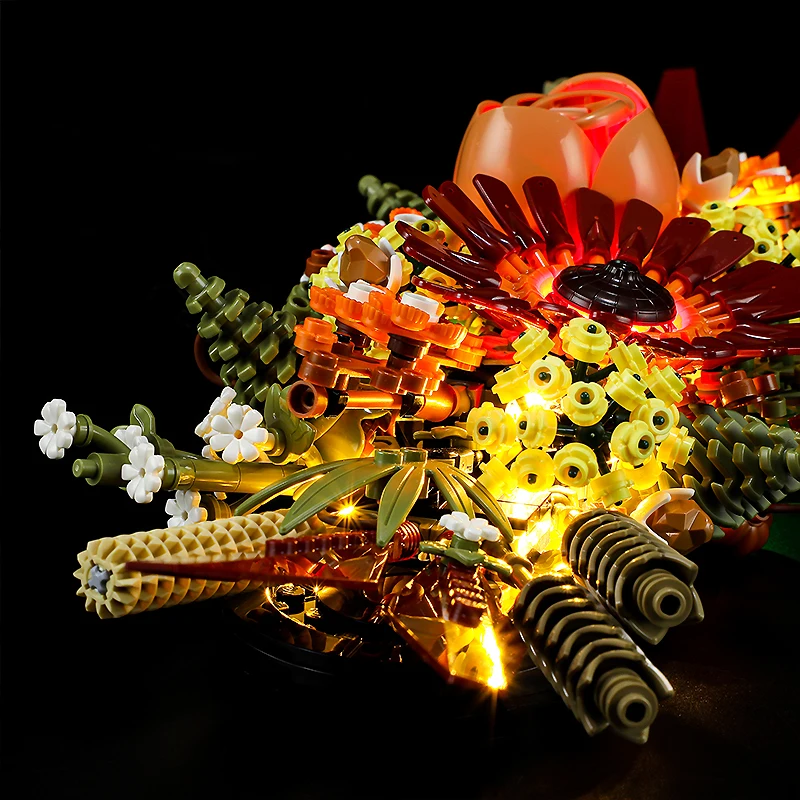 Рукоделие строительный комплект для LEGO 10314 центральный элемент из сушеных цветов