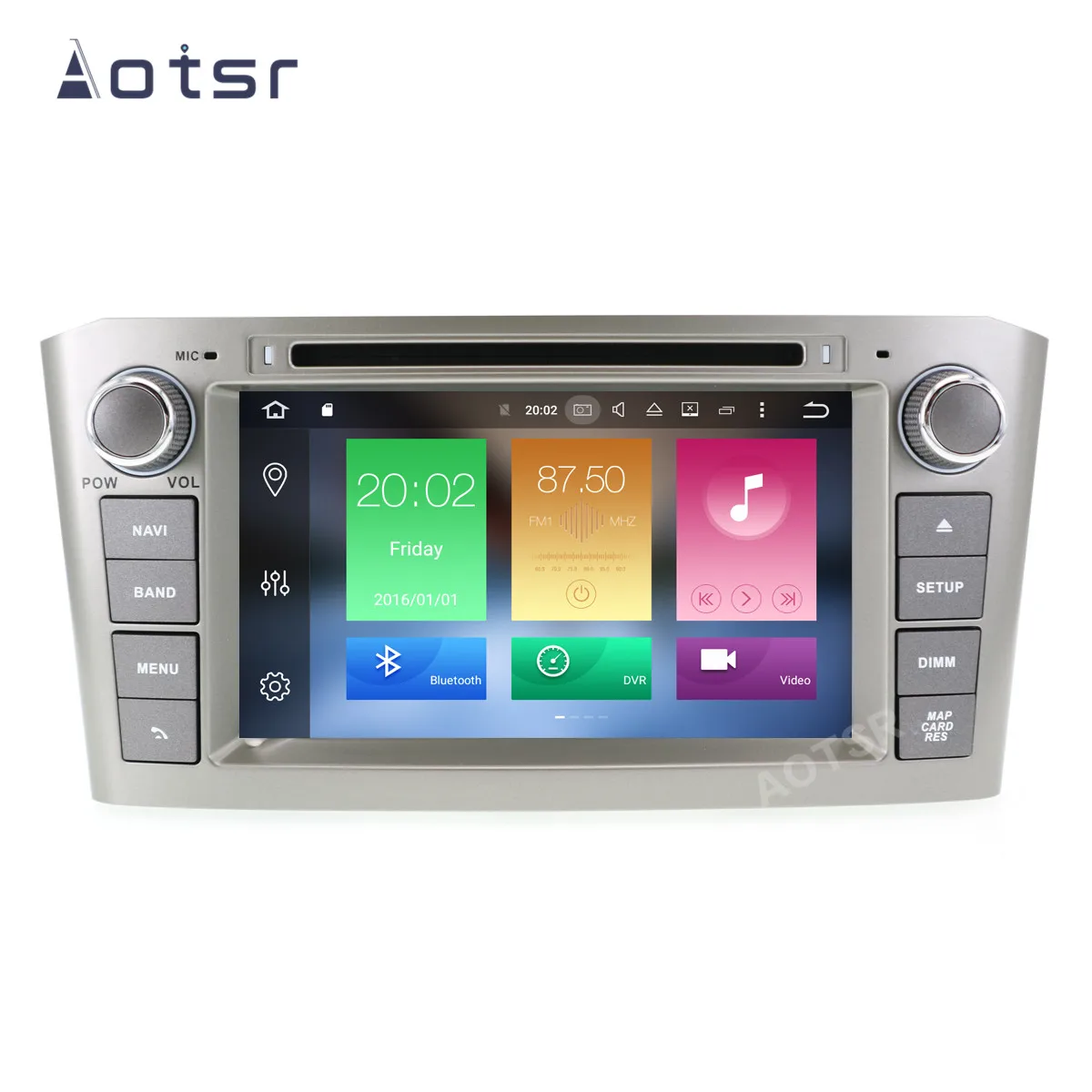 Автомобильный мультимедийный плеер Aotsr 2 Din Android 10 для Toyota Avensis T25 2002 - 2008
