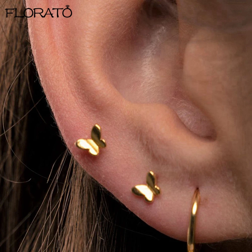 Минималистичные серьги в виде змеи/бабочки из стерлингового серебра 925 пробы