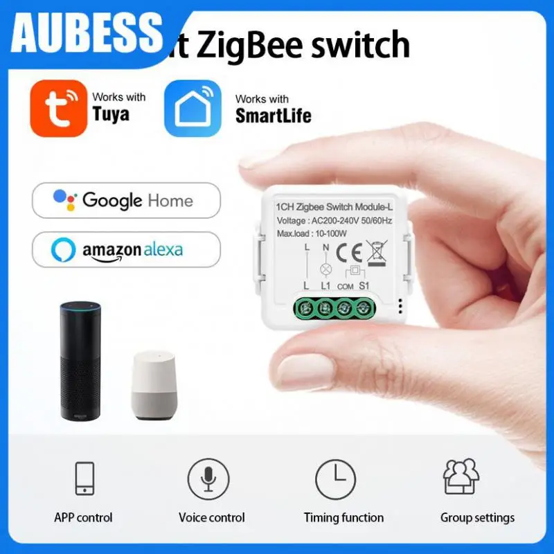 

Dimmer Single Fire Switch Module Zigbee 3.0 1/2/3way Mini Smart Breaker Tuya Support Alexa Google Home Remote Control